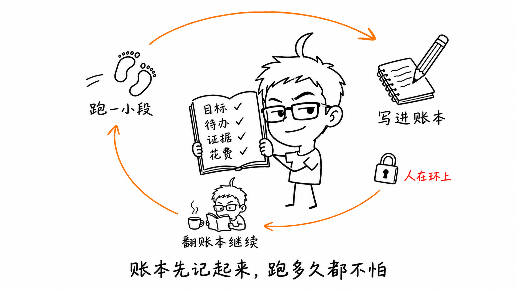 解法:记账本 + 人在环上