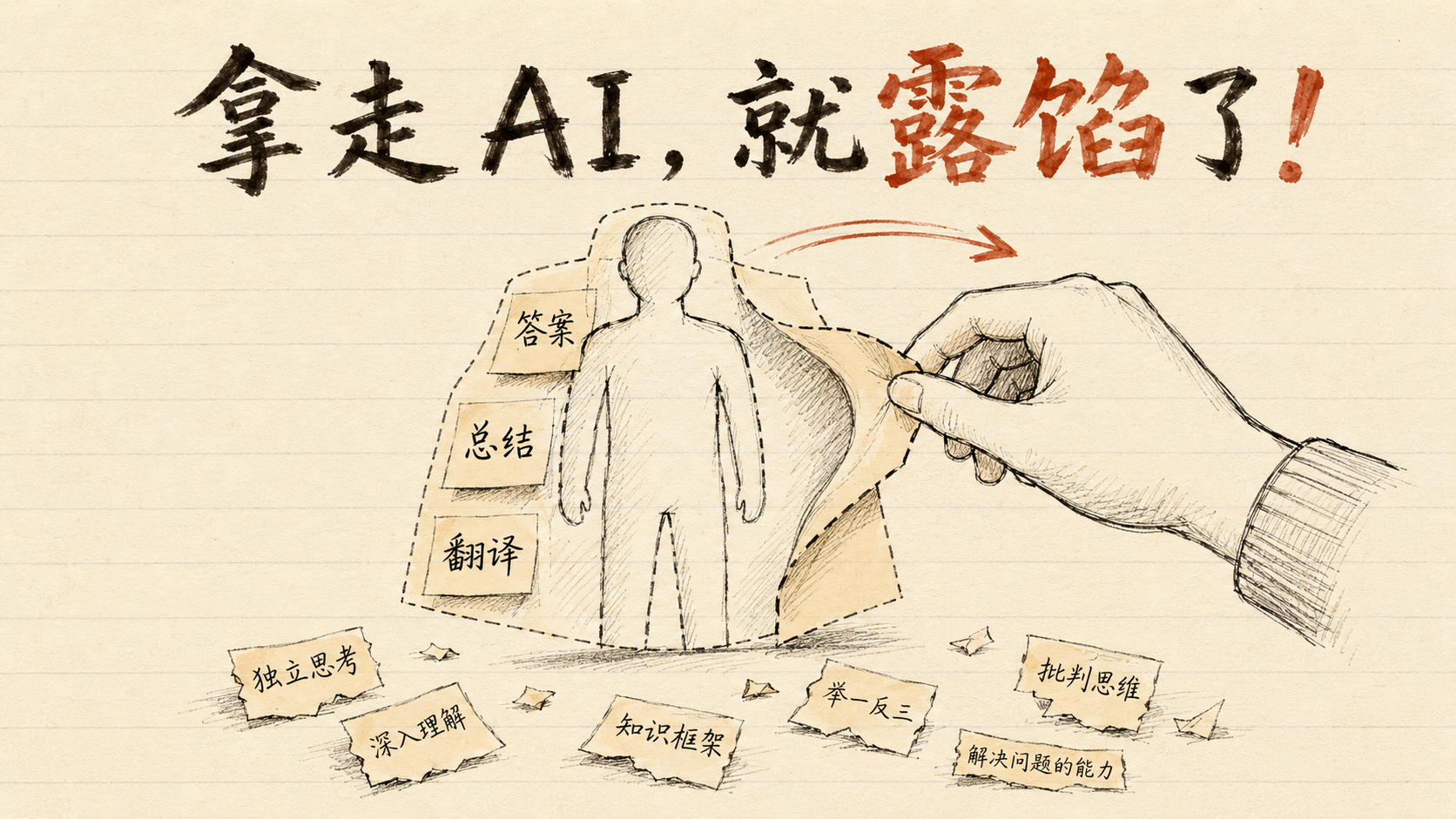 图 2 拿走 AI，就露馅了