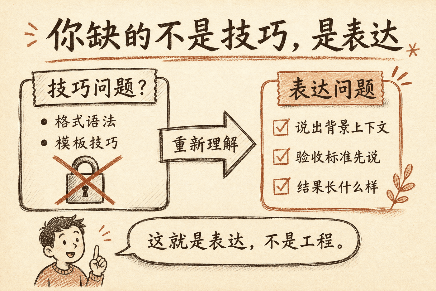 你缺的不是技巧，是把上下文说出来