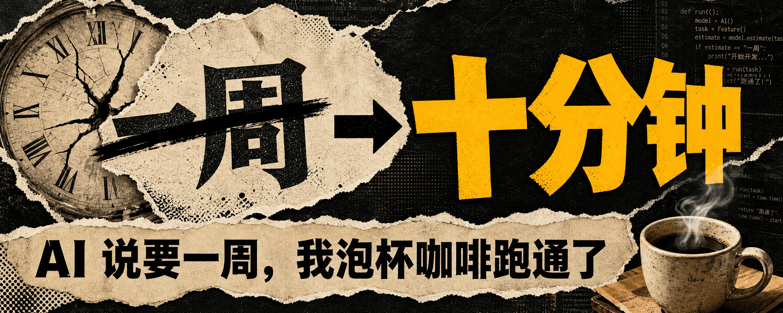 AI 说要一周，我泡杯咖啡跑通了