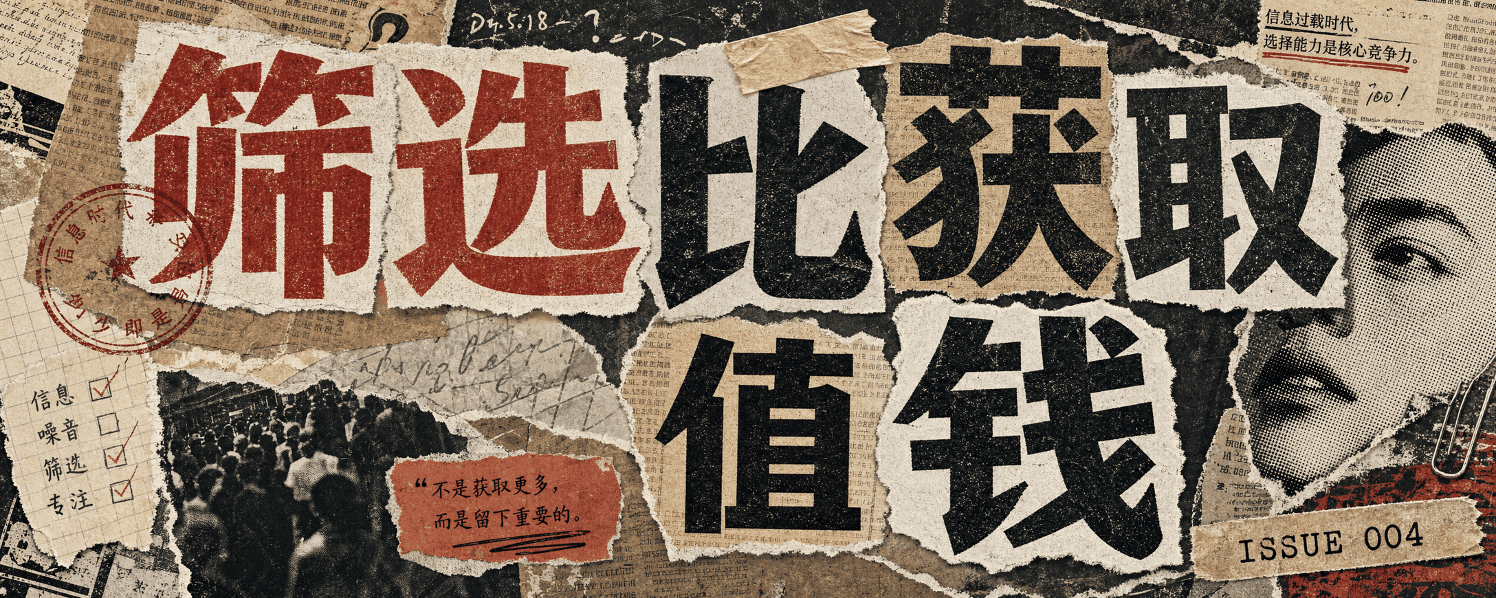 封面：筛选比获取值钱