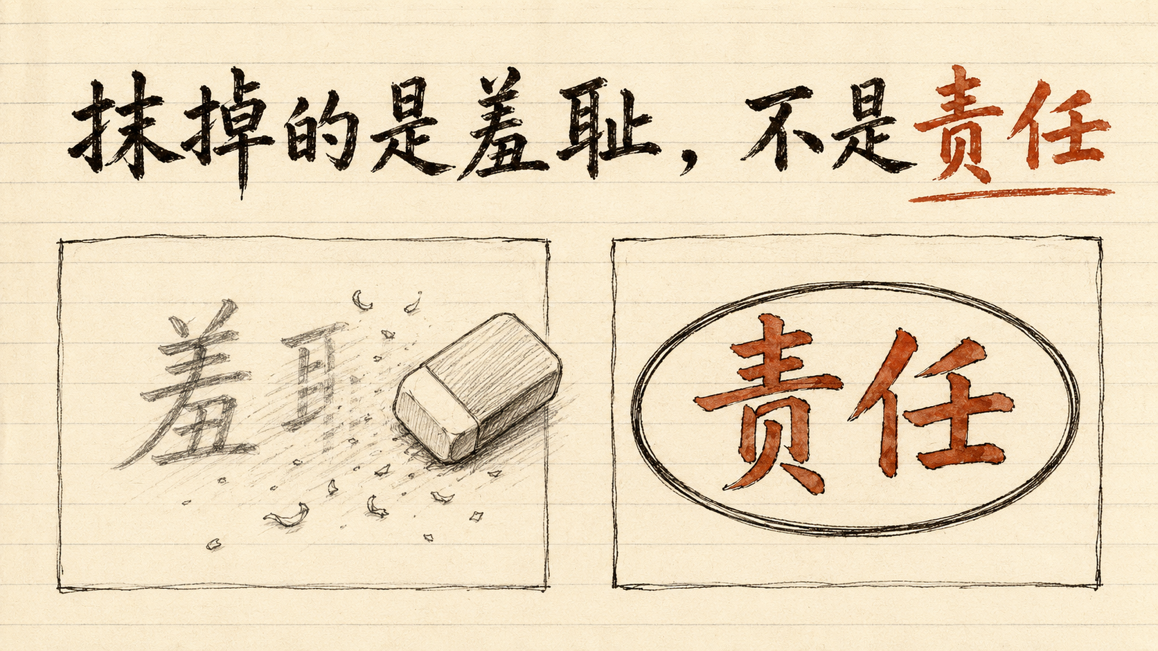 抹掉的是羞耻，不是责任
